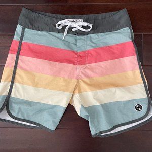 Ezekiel Contrast Trim Swim Boardshorts Trunks sz 33